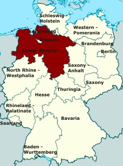 saxony lower germany german cities map location regions