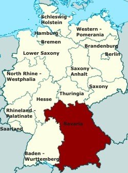 Location map, Lower Saxony Germany